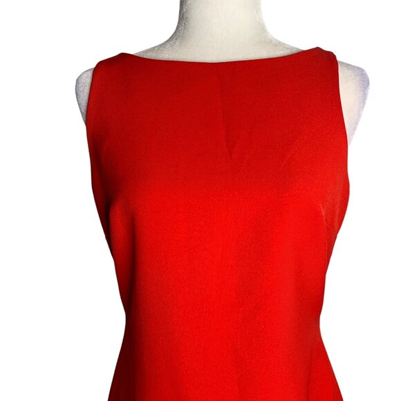 Vintage 90s Ripe Sleeveless Sheath Dress Size Small Red Back Zipper Unlined - Picture 2 of 6